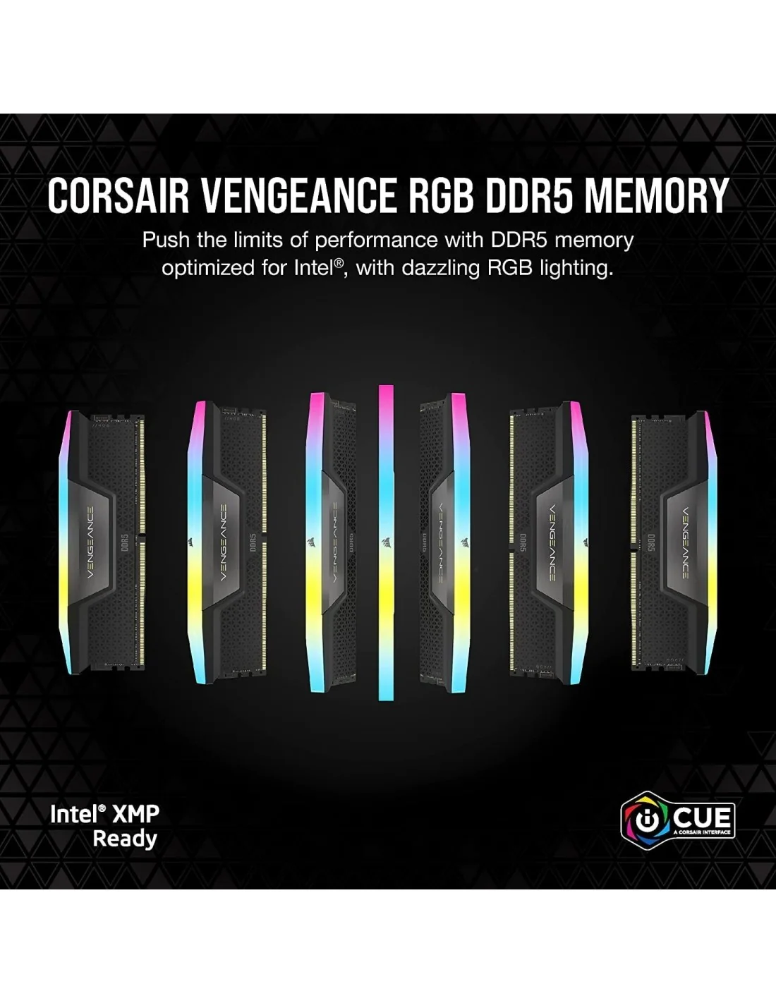 Corsair Vengeance RGB DDR5 5600MHz 32GB (2x16GB) CL36 Negra