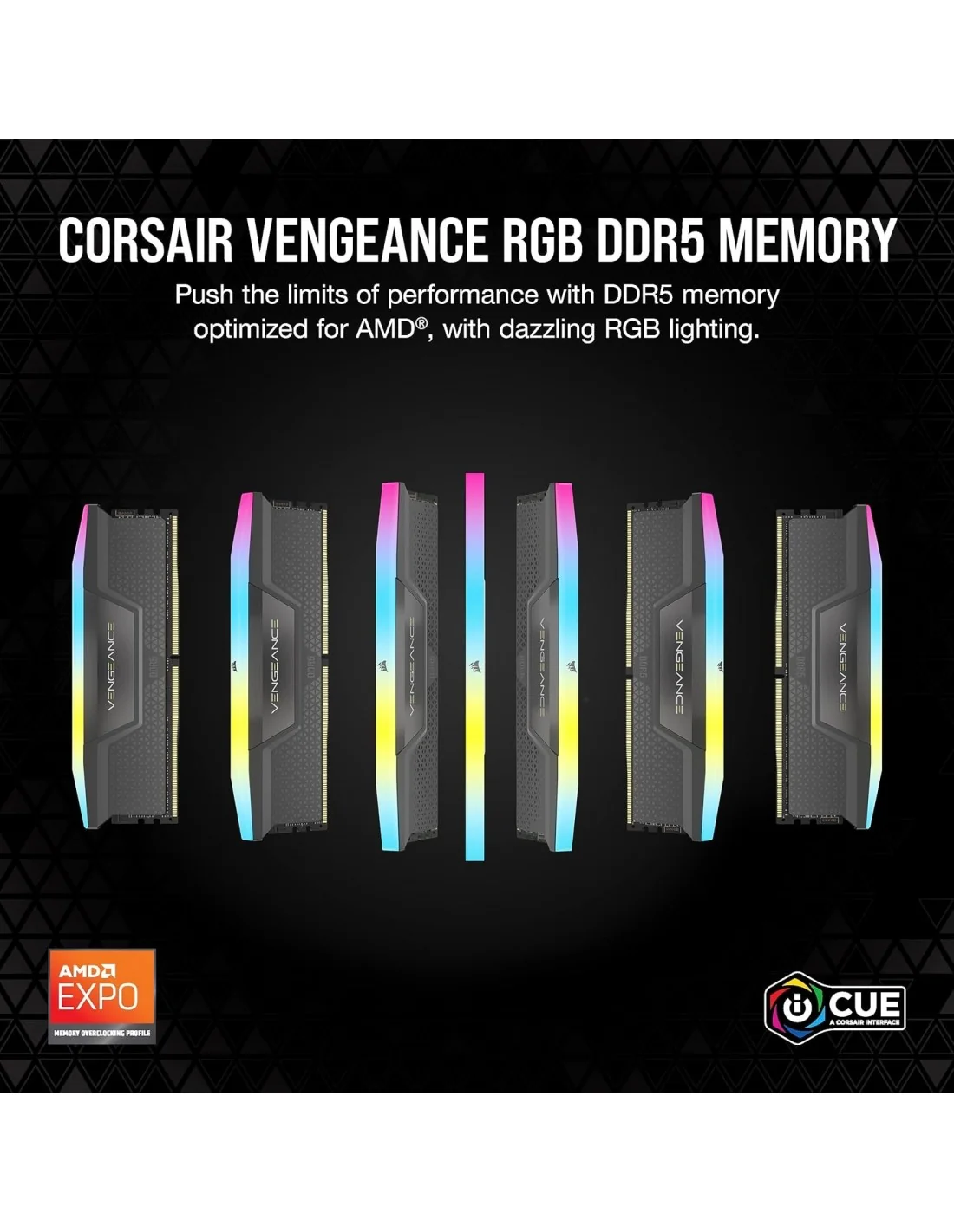 Corsair Vengeance RGB DDR5 5600MHz 32GB (2x16GB) CL40 Gris