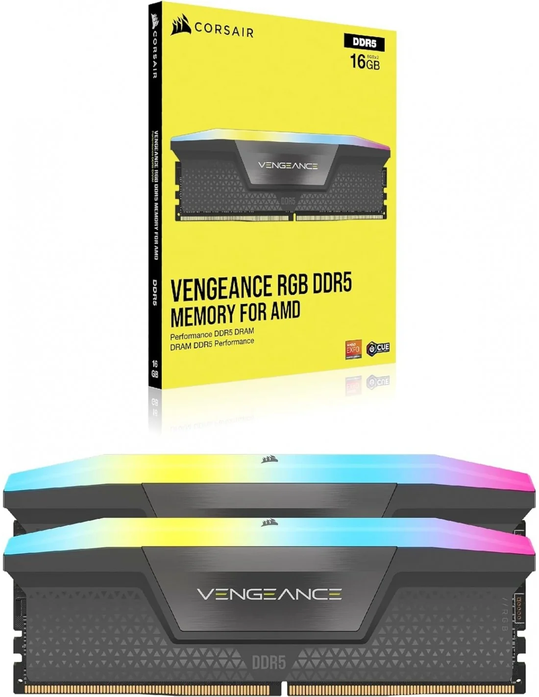 Corsair Vengeance RGB DDR5 5600MHz 32GB (2x16GB) CL40 Gris