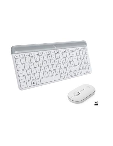 Logitech 920-009199 MK470 Slim Combo Teclado + Ratón Inalámbricos Blanco