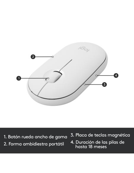 Logitech 920-009199 MK470 Slim Combo Teclado + Ratón Inalámbricos Blanco