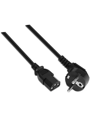 Nanocable 10.22.0102-US Cable de Alimentación C13 Hembra a CEE7 Schuko Macho 2M Negro