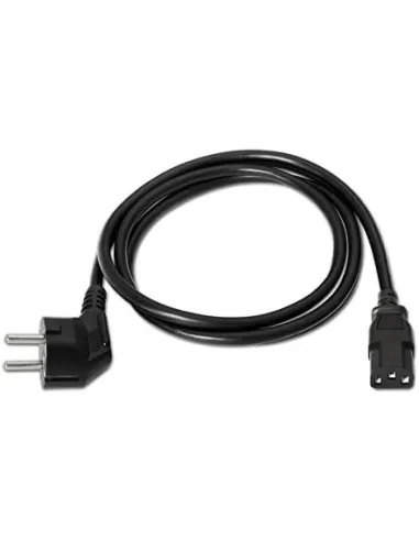 Nanocable 10.22.0102-US Cable de Alimentación C13 Hembra a CEE7 Schuko Macho 2M Negro