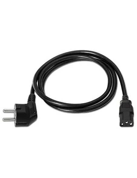 Nanocable 10.22.0102-US Cable de Alimentación C13 Hembra a CEE7 Schuko Macho 2M Negro