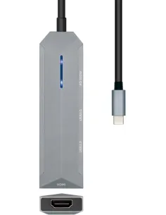 Aisens ASUC-4P002-GR Docking Station 4 Puertos USB-C a USB-A/HDMI 15 cm Gris-HDD56057
