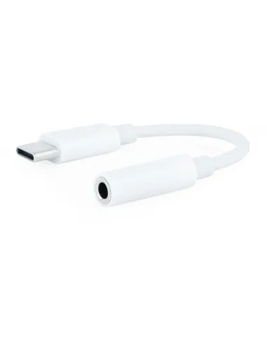 Nanocable Adaptador USB-C a Jack 3.5 Macho/Hembra 11cm Blanco