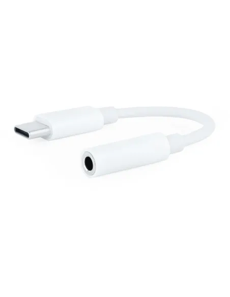 Nanocable Adaptador USB-C a Jack 3.5 Macho/Hembra 11cm Blanco