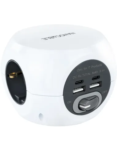 Nanocable Base 3 Tomas + 4 USB