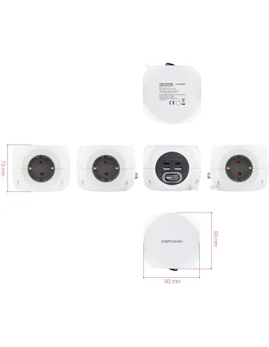 Nanocable Base 3 Tomas + 4 USB