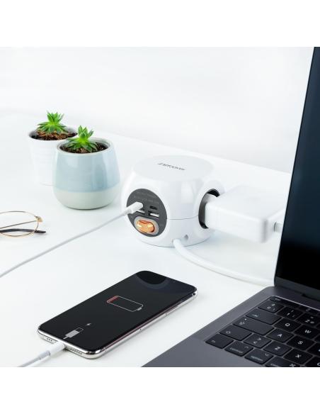 Nanocable Base 3 Tomas + 4 USB