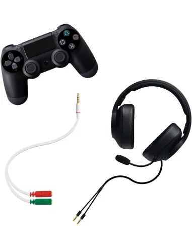 Nanocable Cable Adaptador Audio Jack 3.5 de 4 Pines a 2x Jack 3.5 de 3 Pines Macho/Hembra