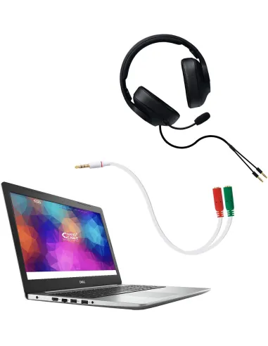 Nanocable Cable Adaptador Audio Jack 3.5 de 4 Pines a 2x Jack 3.5 de 3 Pines Macho/Hembra