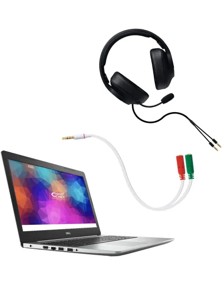 Nanocable Cable Adaptador Audio Jack 3.5 de 4 Pines a 2x Jack 3.5 de 3 Pines Macho/Hembra