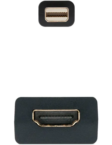 Nanocable 10.16.0102 Cable Adaptador Mini DisplayPort Macho a HDMI Hembra 15cm Negro