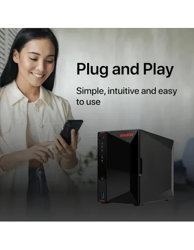 Asustor AS5402T Servidor de Almacenamiento NAS Ethernet Negro