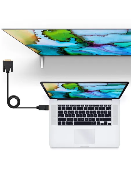 Nanocable 10.15.4501 Cable Conversor DisplayPort a DVI Negro 1M Negro