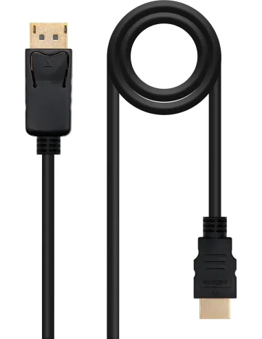 Nanocable 10.15.4301-L150 Cable Conversor Displayport a HDMI Macho/Macho 1.5M Negro