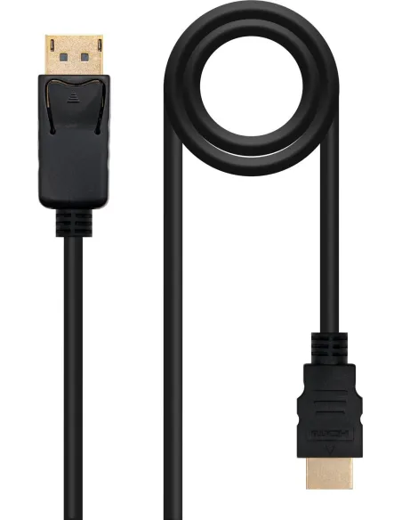 Nanocable 10.15.4301-L150 Cable Conversor Displayport a HDMI Macho/Macho 1.5M Negro