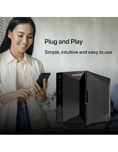 Asustor Drivestor 2 Pro Gen2 AS3302T V2 NAS 2 Bahías Negro