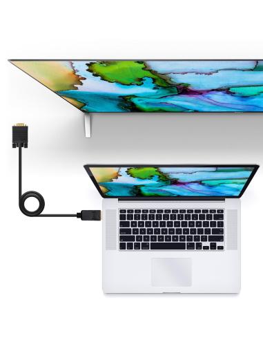 Nanocable 10.15.4401 Cable Conversor DisplayPort a VGA 1M Negro