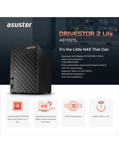 Asustor Drivestor 2 Lite NAS 2 Bahías