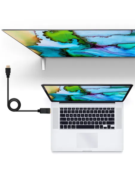 Nanocable 10.15.4310 Cable Conversor DisplayPort V1.2 a HDMI V1.4B 10M Negro