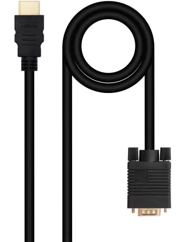 Nanocable 10.15.4348 Cable Conversor HDMI a VGA Macho/Macho 1.8M Negro