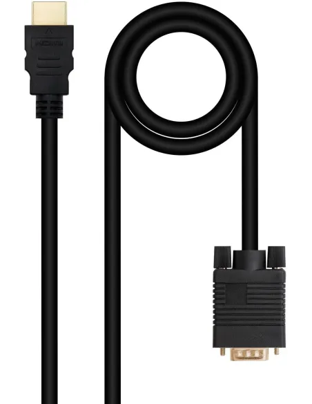 Nanocable 10.15.4348 Cable Conversor HDMI a VGA Macho/Macho 1.8M Negro