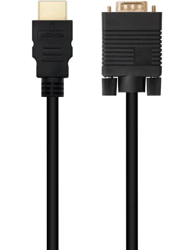 Nanocable 10.15.4348 Cable Conversor HDMI a VGA Macho/Macho 1.8M Negro