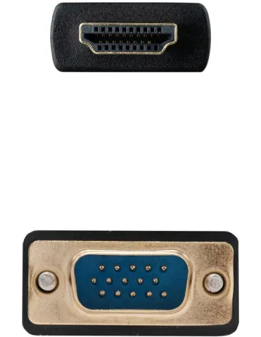 Nanocable 10.15.4348 Cable Conversor HDMI a VGA Macho/Macho 1.8M Negro
