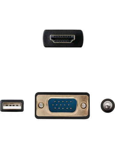 Nanocable 10.15.4350 Cable Conversor HDMI a VGA/Audio/USB A 1.8M Negro