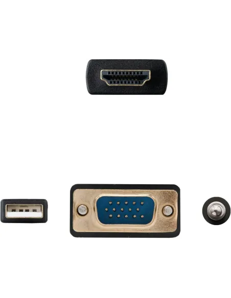 Nanocable 10.15.4350 Cable Conversor HDMI a VGA/Audio/USB A 1.8M Negro