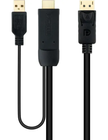 Nanocable 10.15.4352 Cable Conversor HDMI a DisplayPort Macho/Macho 1.8M Negro