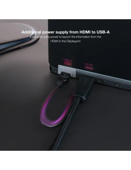 Nanocable 10.15.4352 Cable Conversor HDMI a DisplayPort Macho/Macho 1.8M Negro