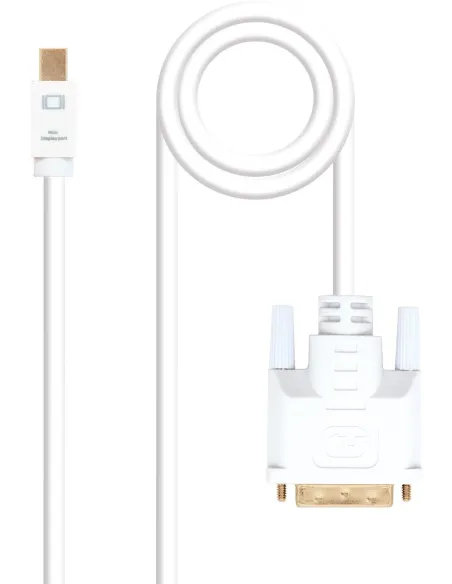 Nanocable 10.15.4205 Cable Conversor Mini DisplayPort a DVI Macho/Macho 5M Blanco