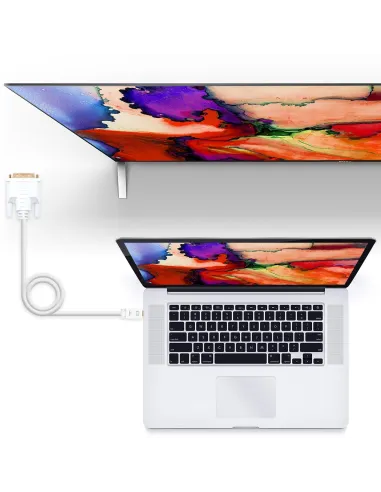 Nanocable 10.15.4205 Cable Conversor Mini DisplayPort a DVI Macho/Macho 5M Blanco