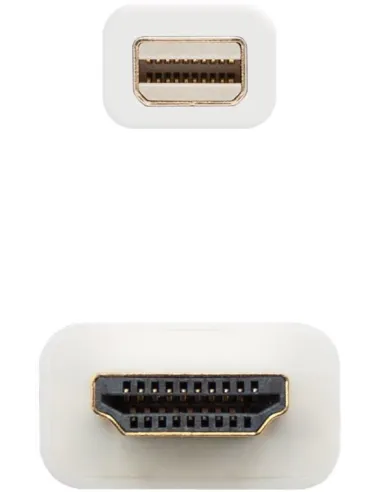 Nanocable 10.15.4002 Cable Conversor Mini DisplayPort a HDMI Macho/Macho 2M Blanco