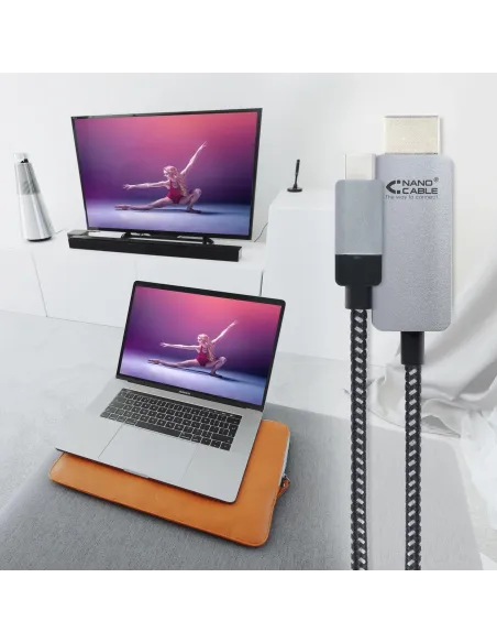 Nanocable 10.15.5103 Cable Conversor USB-C a HDMI Macho/Macho 3M Negro