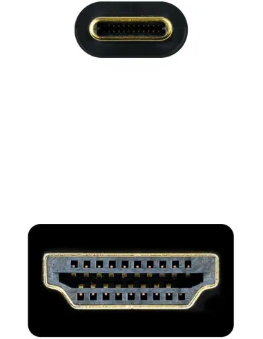 Nanocable 10.15.5132 Cable Conversor USB-C a HDMI 4K 30Hz 1.8M Negro