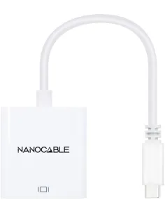 Nanocable 10.16.4102 Cable Conversor USB-C a HDMI 4K Macho/Hembra 15cm Blanco-ADAP44818