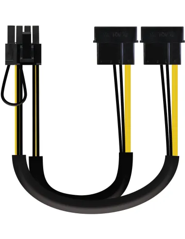 Nanocable 10.19.1201 Cable de Alimentación 2x Molex a PCIe 20cm Negro