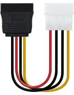 Nanocable 10.19.0205-OEM Cable de Alimentación Sata Molex (4Pin) Macho a Sata Hembra 16cm-APTAPC0765