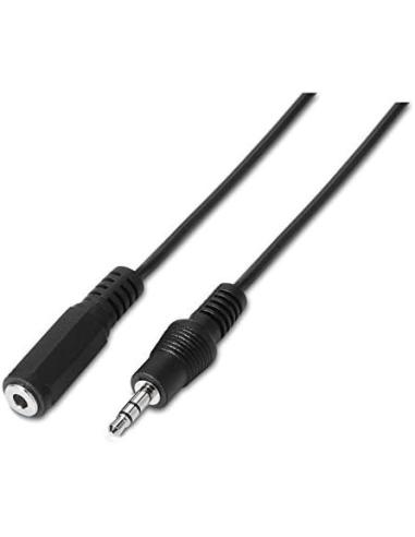 Nanocable 10.24.0203 Cable de Audio Jack 3.5 Macho/Hembra 3m Negro
