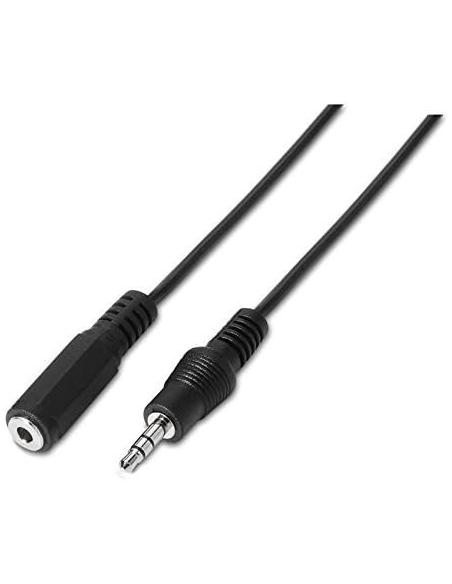 Nanocable 10.24.0203 Cable de Audio Jack 3.5 Macho/Hembra 3m Negro