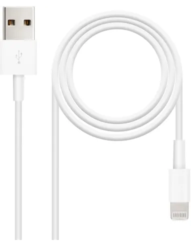 Nanocable 10.10.0400 Cable Lightning a USB 2.0 Macho/Macho 50cm Blanco