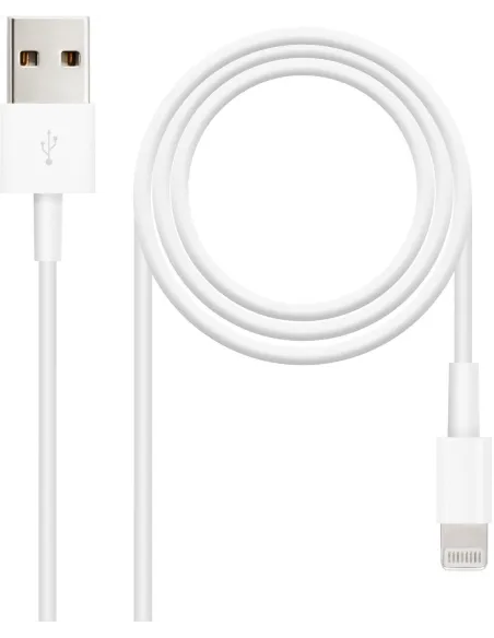 Nanocable 10.10.0400 Cable Lightning a USB 2.0 Macho/Macho 50cm Blanco
