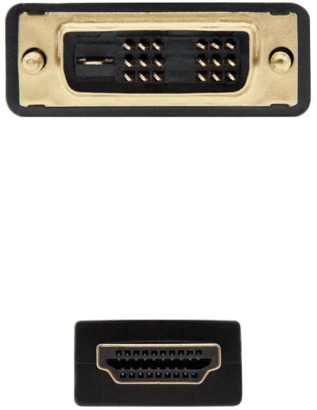 Nanocable 10.15.0503 Adaptador de Imagen DVI a HDMI Macho/Macho 3M Negro