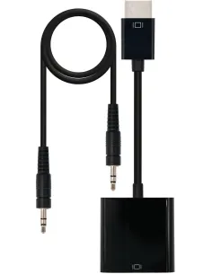 Nanocable 10.16.2001-BK Cable HDMI a SVGA con Audio 10cm Macho/Hembra-ADAP42378