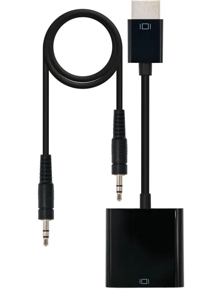 Nanocable 10.16.2001-BK Cable HDMI a SVGA con Audio 10cm Macho/Hembra