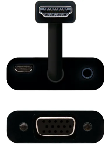 Nanocable 10.16.2001-BK Cable HDMI a SVGA con Audio 10cm Macho/Hembra